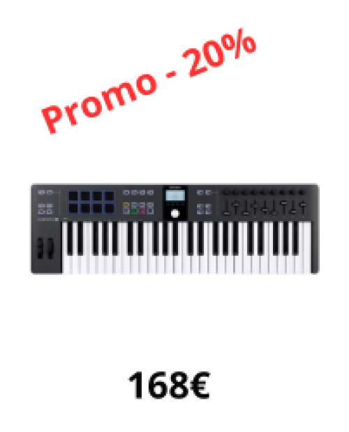 Clavier ma&icirc;tre Arturia KeyLab Essential 3 noir, 49 touches