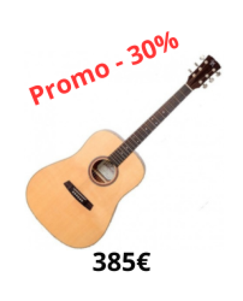 Guitare Folk Kremona M10C, table c&egrave;dre massif